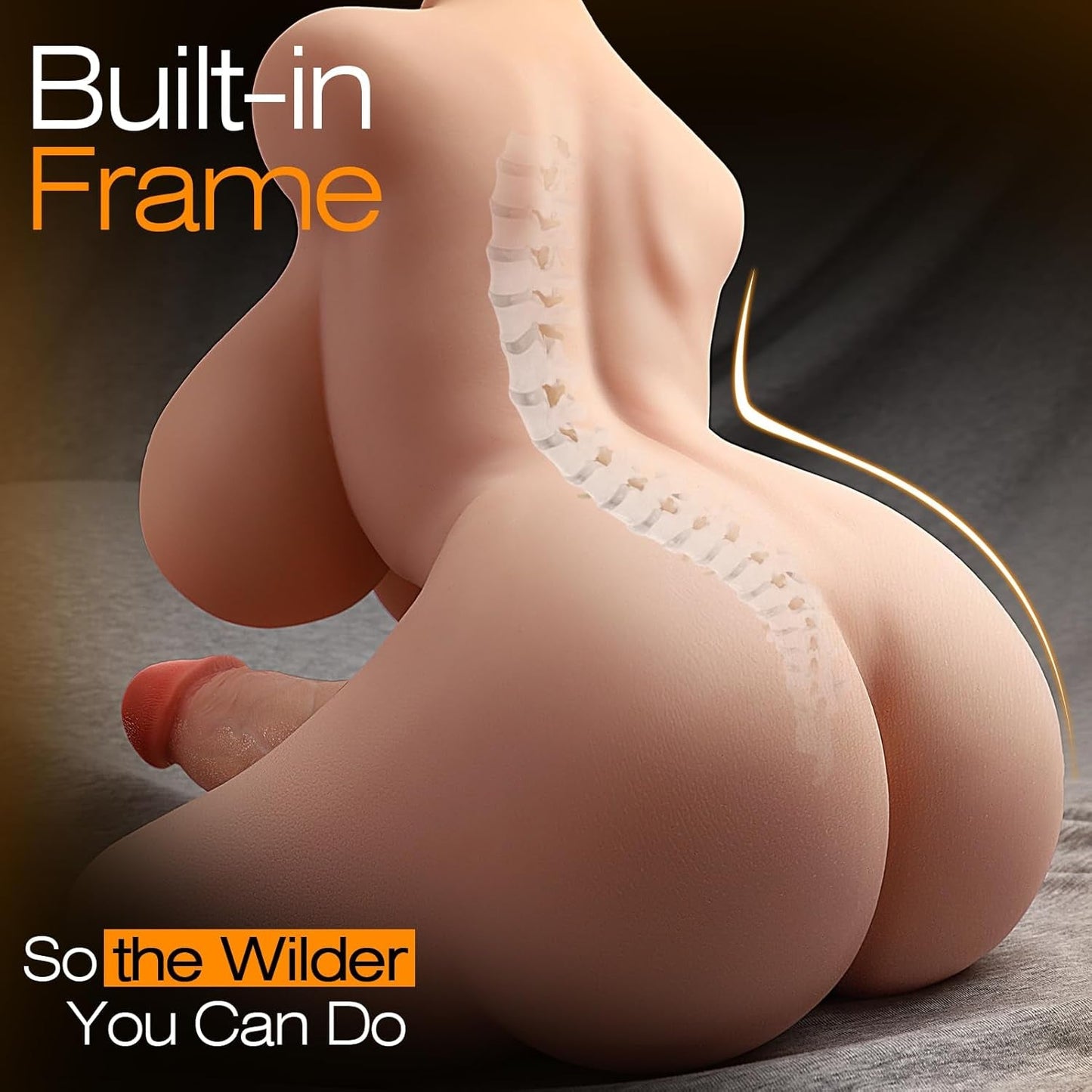 AxisCurve Trans Sex Doll Torso Dual Channel Flexible Dildo