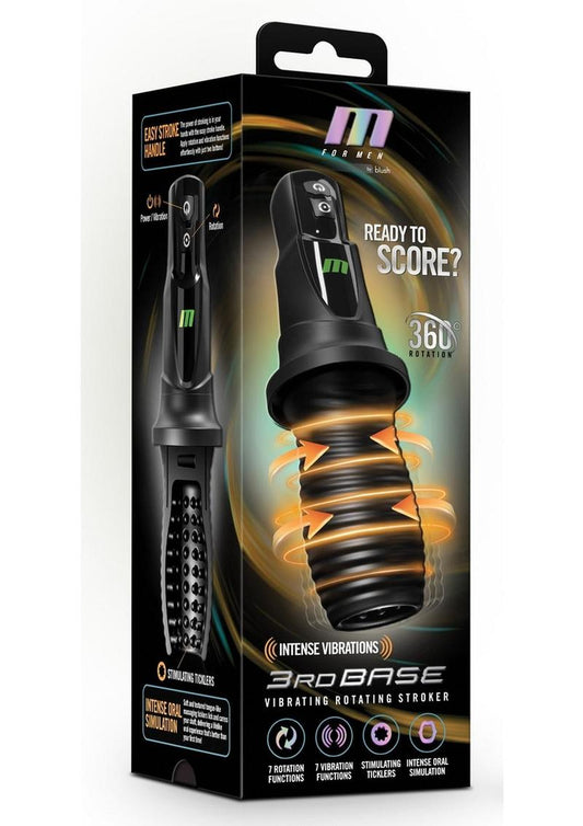 3rd Base Vibrating And Rotating Stroker Masturbator