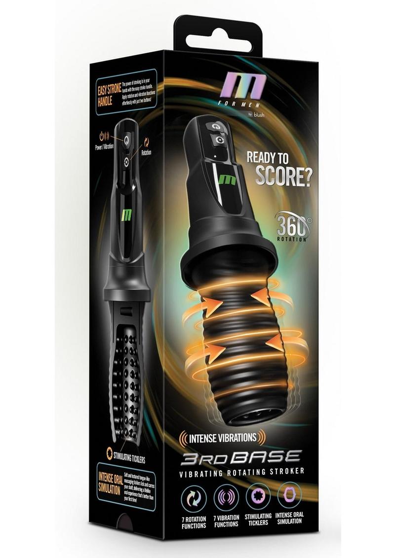 3rd Base Vibrating And Rotating Stroker Masturbator