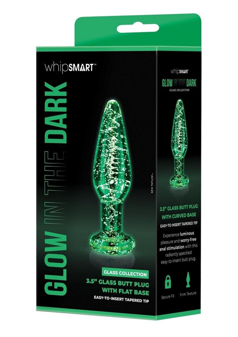 WhipSmart Glass Butt Plug Dark With Flat Base
