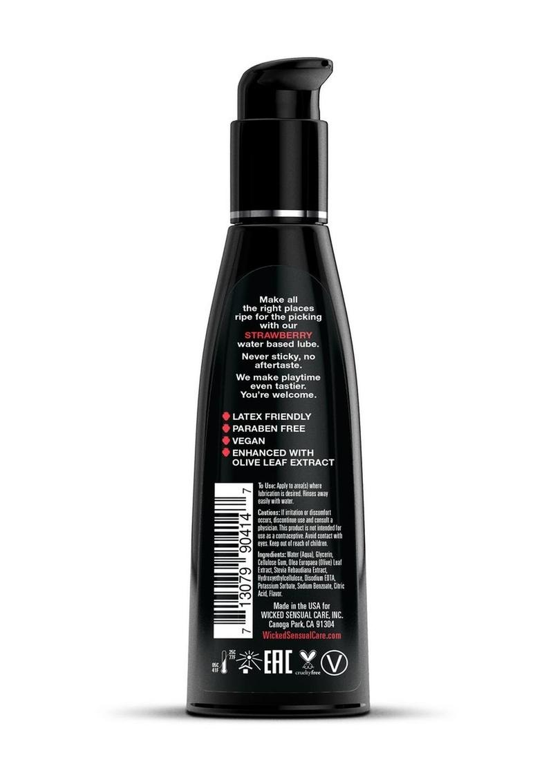 Wicked Aqua Strawberry Flavored Water Based Lubricant