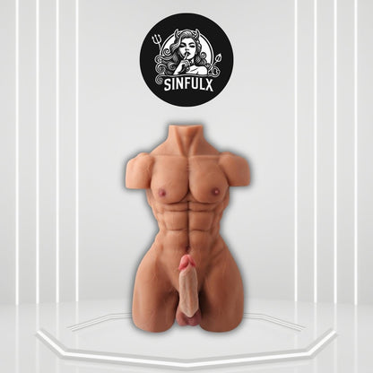 ForgeFlex Male Sex Doll Torso 8in Flexible Dildo 26LB