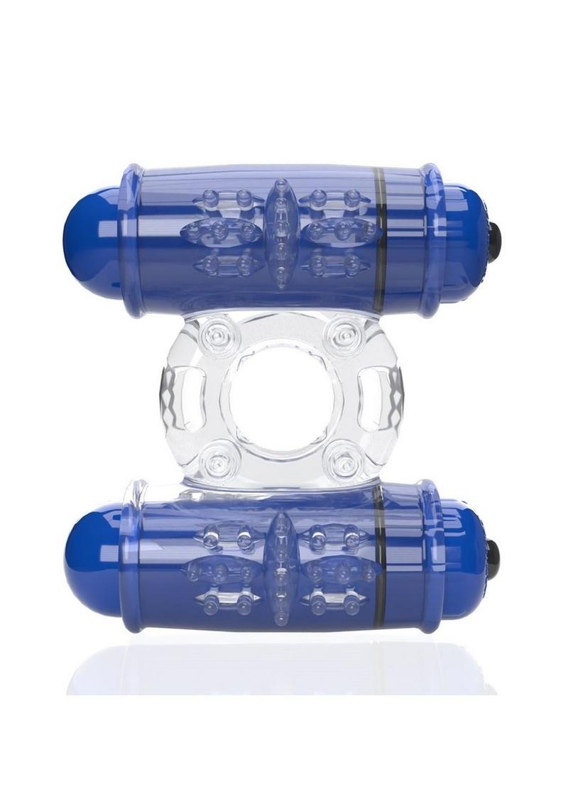 4T Double Wammy Silicone Dual Vibrating Couples Cock Ring