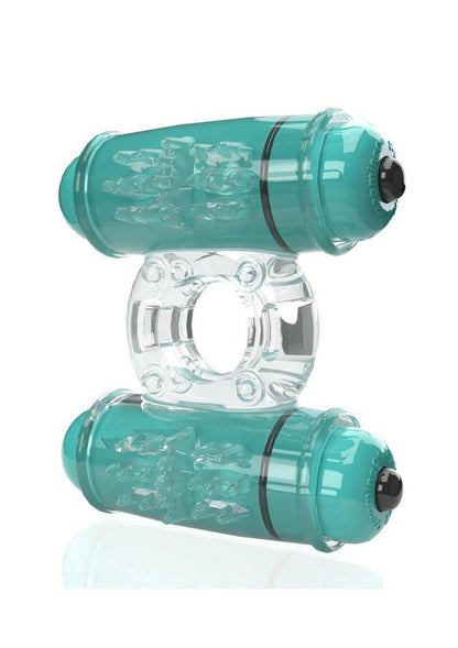 4T Double Wammy Silicone Dual Vibrating Couples Cock Ring