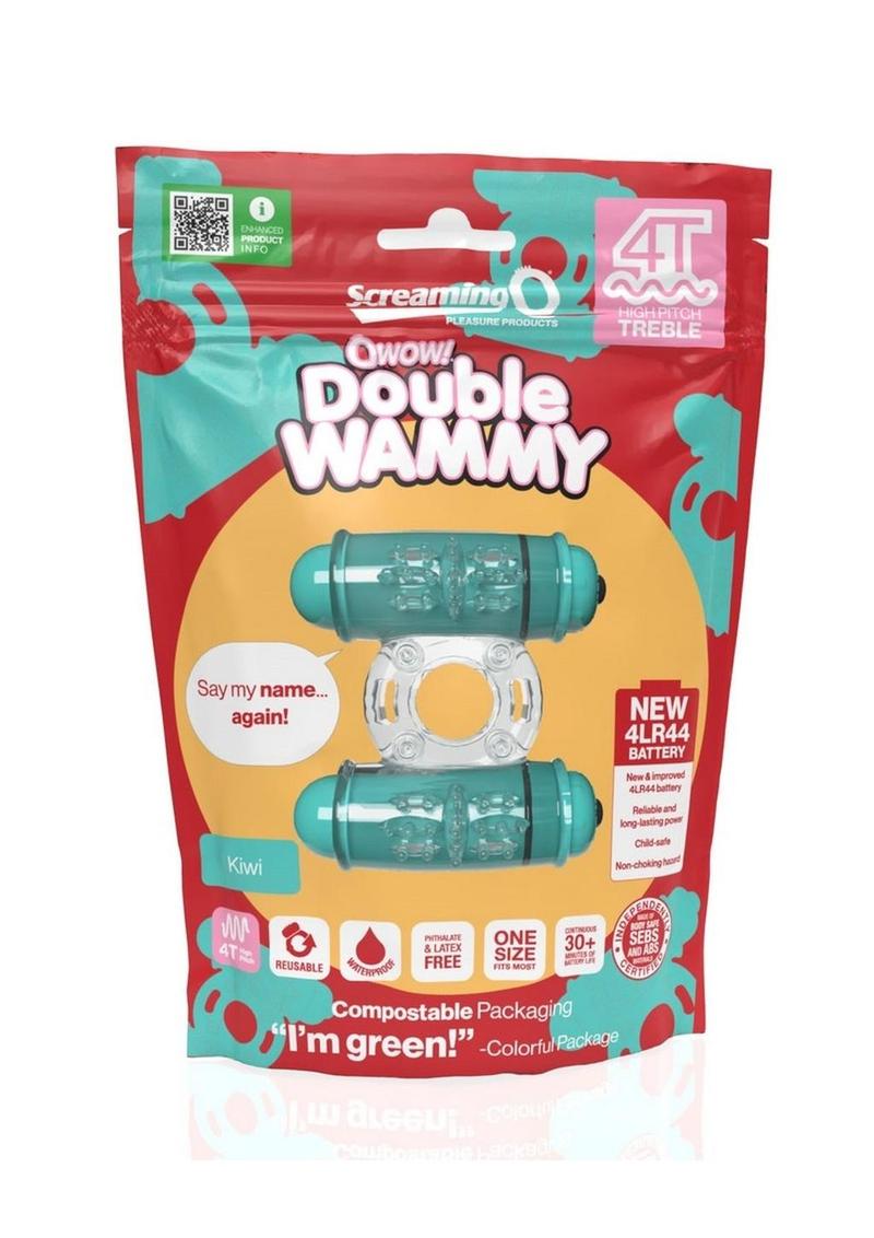 4T Double Wammy Silicone Dual Vibrating Couples Cock Ring