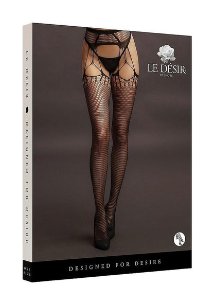 Le Désir Shredded Suspender Pantyhose One Size