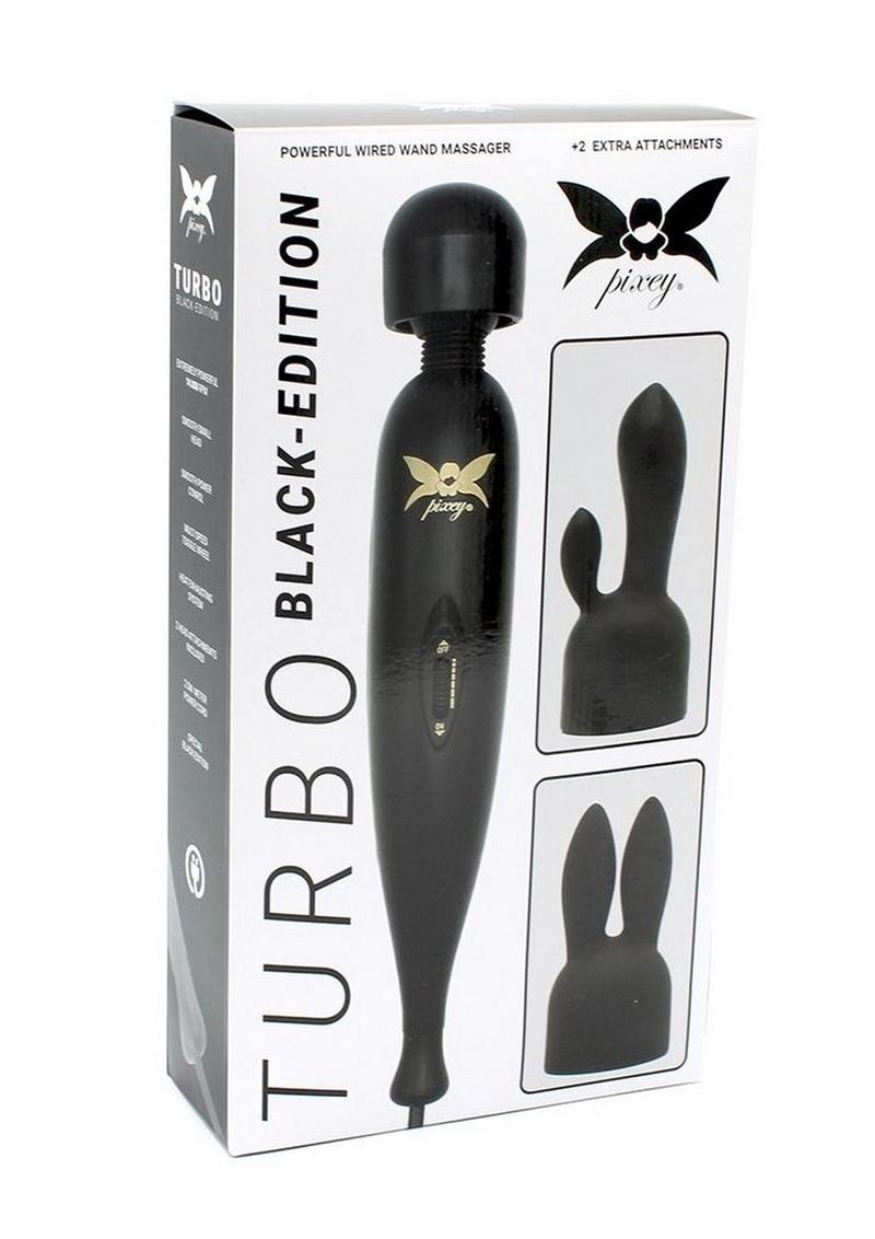Pixey Turbo Powerful Wand Massager Includes 2 Attachments