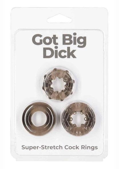 PowerBullet Got Big Dick Super Stretch Cock Rings