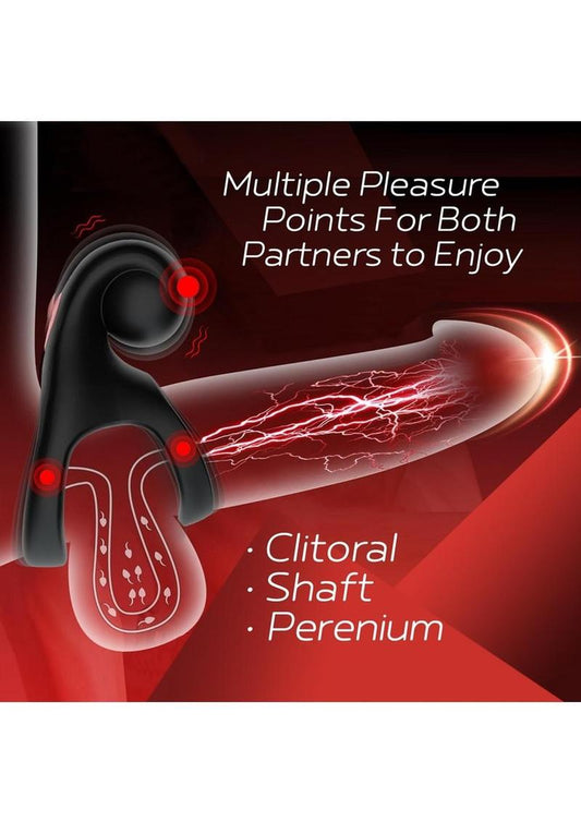 Red Dot V2 Rechargeable Silicone Vibrating Cock Ring with Remote Control