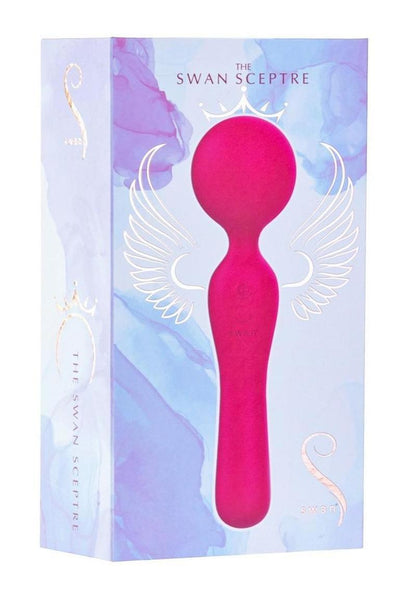 The Swan Sceptre Rechargeable Silicone Dual-End Wand Massager