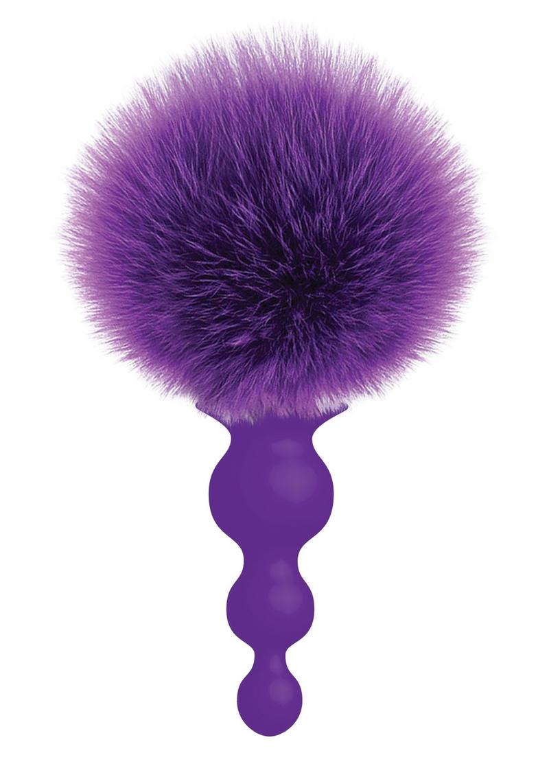 The 9’s Cotton Tails Silicone Beaded Bunny Tail Butt Plug