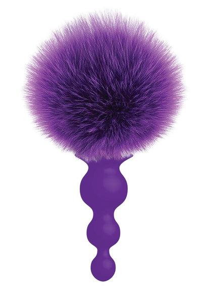 The 9’s Cotton Tails Silicone Beaded Bunny Tail Butt Plug