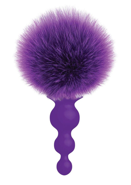 The 9’s Cotton Tails Silicone Beaded Bunny Tail Butt Plug