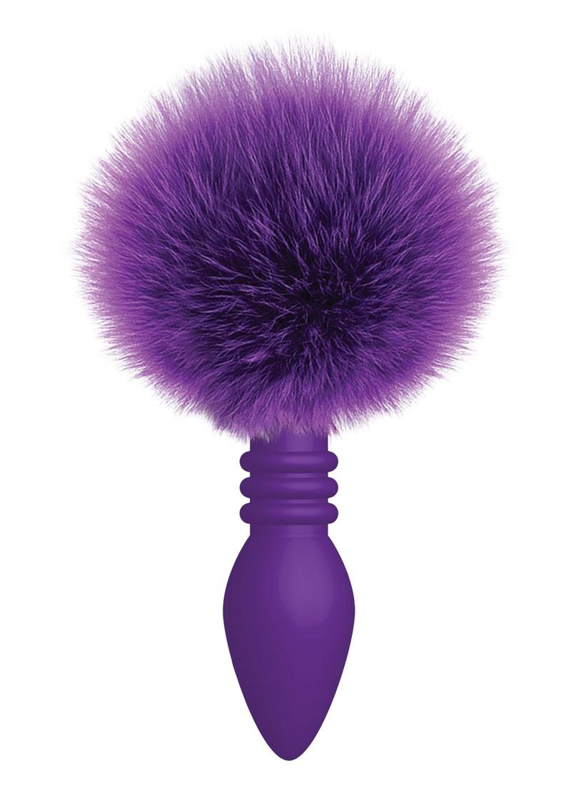 Cotton Tails Silicone Ribbed Bunny Tail Butt Plug