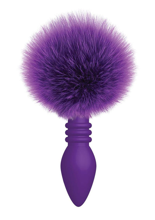 Cotton Tails Silicone Ribbed Bunny Tail Butt Plug