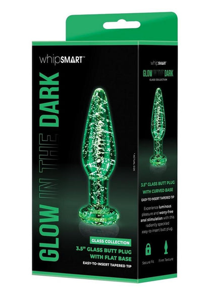 WhipSmart Glass Butt Plug Dark With Flat Base