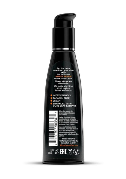 Wicked Aqua Sweet Peach Flavored Water Based Lubricant